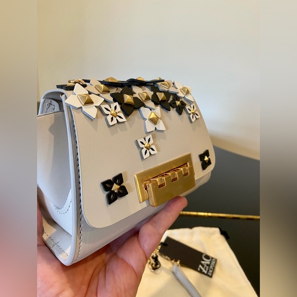 NWT Rare authentic Zac Zac Posen Eartha Mini Chain Leather Crossbody/bag - Picture 9 of 17